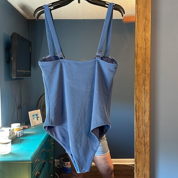 Never worn From Anthropologie thrills brand one piece blue bathing suit - Picture 2 of 4